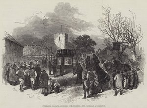 Begrafenis van de Laatste Aartsbisschop van Canterbury, de Processie in Addington door Myles Birket Foster